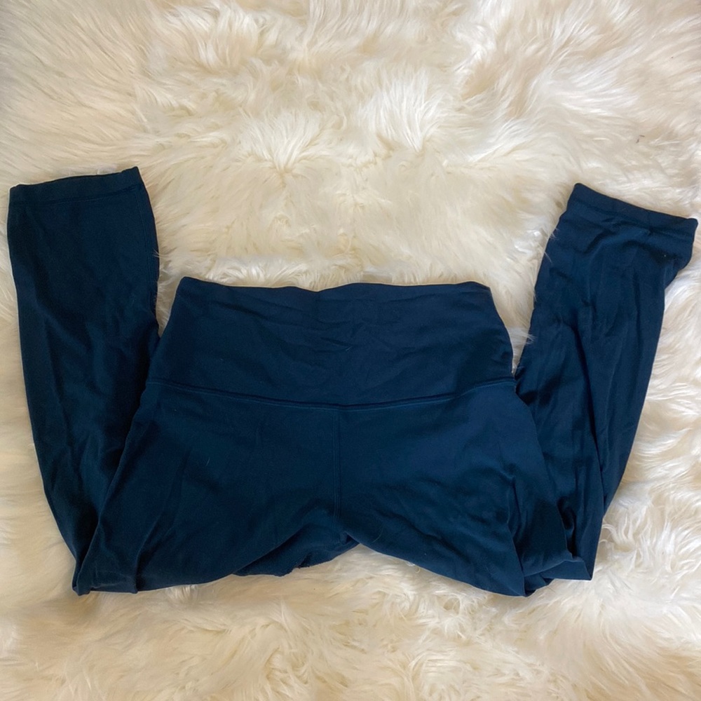 Teal cropped Lululemon align leggings